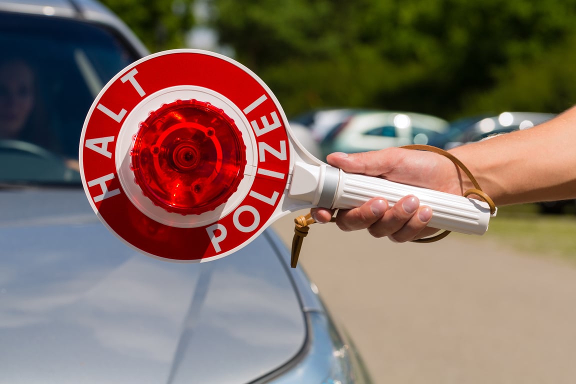 Policeman or Cop Stop Car