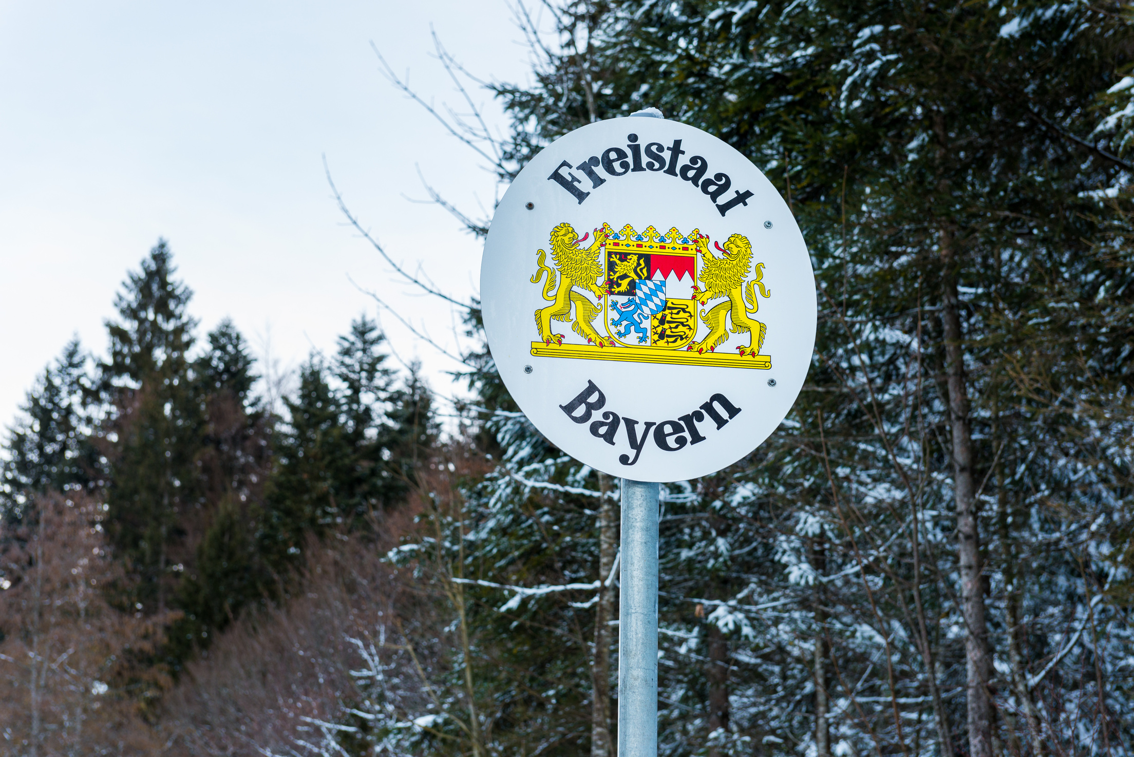 street sign Free State of Bavaria